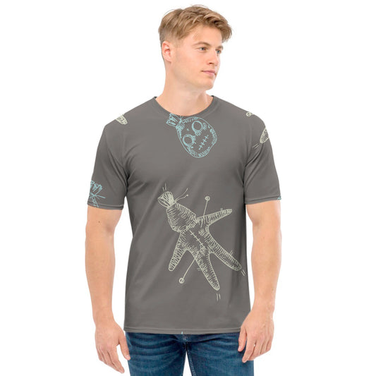 Cartoon Voodoo Doll Pattern Print Men's T-Shirt