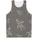 Cartoon Voodoo Doll Pattern Print Men's Tank Top