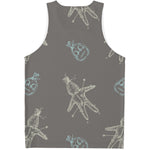 Cartoon Voodoo Doll Pattern Print Men's Tank Top
