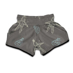 Cartoon Voodoo Doll Pattern Print Muay Thai Boxing Shorts