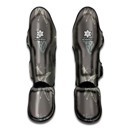 Cartoon Voodoo Doll Pattern Print Muay Thai Shin Guard
