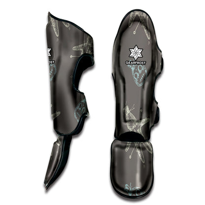 Cartoon Voodoo Doll Pattern Print Muay Thai Shin Guard