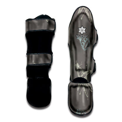 Cartoon Voodoo Doll Pattern Print Muay Thai Shin Guard