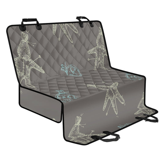 Cartoon Voodoo Doll Pattern Print Pet Car Back Seat Cover