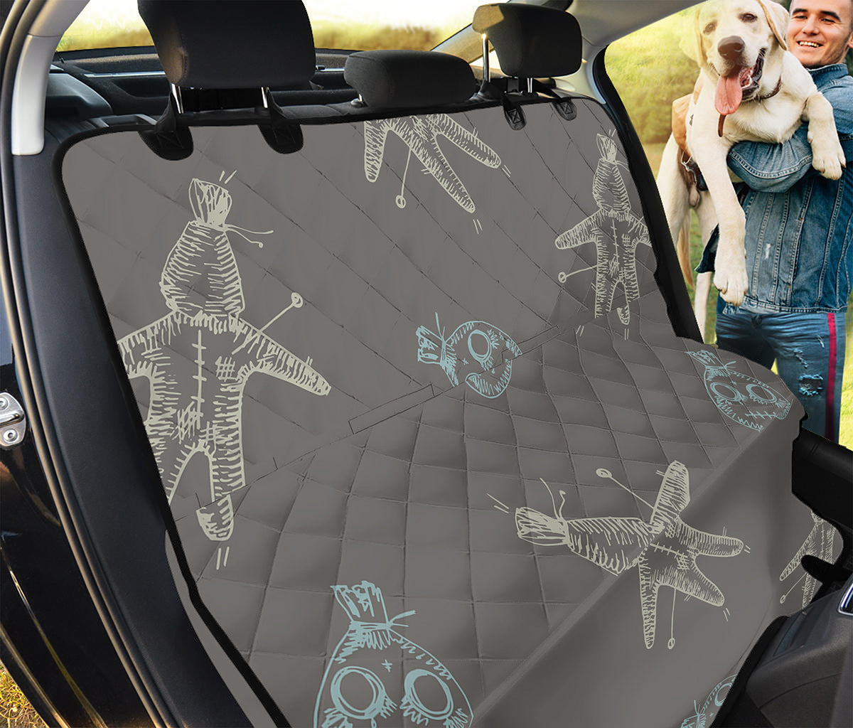Cartoon Voodoo Doll Pattern Print Pet Car Back Seat Cover