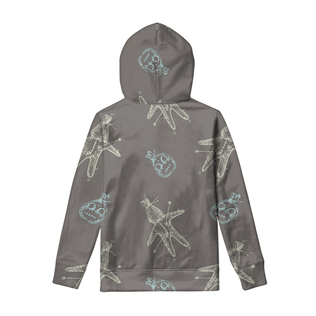 Cartoon Voodoo Doll Pattern Print Pullover Hoodie