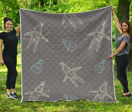 Cartoon Voodoo Doll Pattern Print Quilt