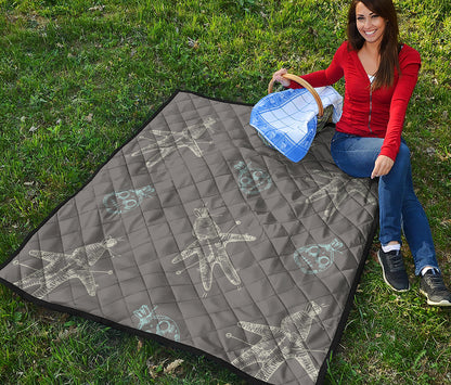 Cartoon Voodoo Doll Pattern Print Quilt
