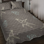 Cartoon Voodoo Doll Pattern Print Quilt Bed Set