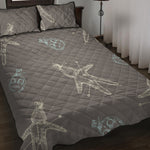 Cartoon Voodoo Doll Pattern Print Quilt Bed Set