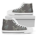 Cartoon Voodoo Doll Pattern Print White High Top Sneakers