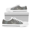 Cartoon Voodoo Doll Pattern Print White Low Top Sneakers