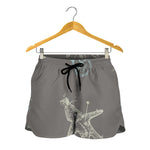 Cartoon Voodoo Doll Pattern Print Women's Shorts
