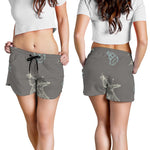 Cartoon Voodoo Doll Pattern Print Women's Shorts