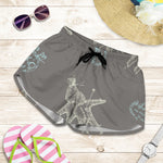 Cartoon Voodoo Doll Pattern Print Women's Shorts