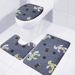 Cartoon Voodoo Doll Print 3 Piece Bath Mat Set