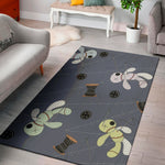 Cartoon Voodoo Doll Print Area Rug