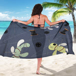 Cartoon Voodoo Doll Print Beach Sarong Wrap