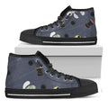 Cartoon Voodoo Doll Print Black High Top Sneakers