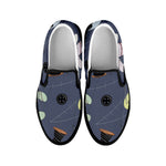 Cartoon Voodoo Doll Print Black Slip On Shoes