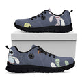 Cartoon Voodoo Doll Print Black Running Shoes