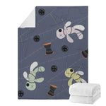 Cartoon Voodoo Doll Print Blanket