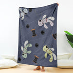 Cartoon Voodoo Doll Print Blanket