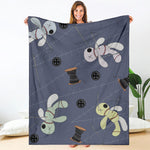 Cartoon Voodoo Doll Print Blanket