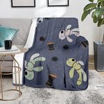 Cartoon Voodoo Doll Print Blanket