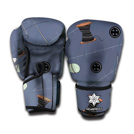 Cartoon Voodoo Doll Print Boxing Gloves