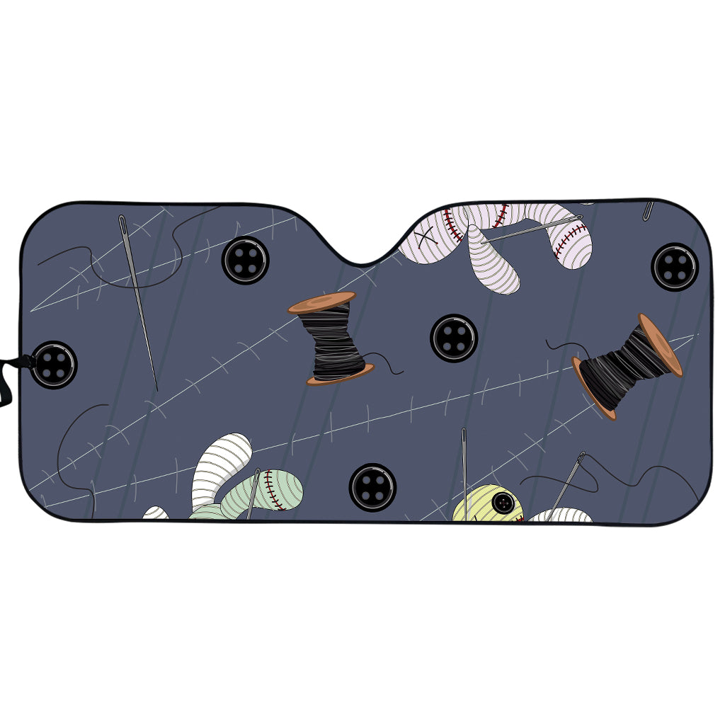 Cartoon Voodoo Doll Print Car Sun Shade