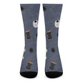 Cartoon Voodoo Doll Print Crew Socks