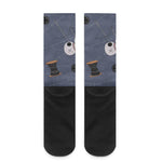 Cartoon Voodoo Doll Print Crew Socks