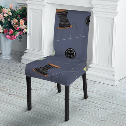 Cartoon Voodoo Doll Print Dining Chair Slipcover