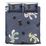 Cartoon Voodoo Doll Print Duvet Cover Bedding Set