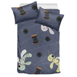 Cartoon Voodoo Doll Print Duvet Cover Bedding Set