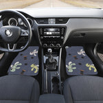 Cartoon Voodoo Doll Print Front and Back Car Floor Mats