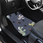Cartoon Voodoo Doll Print Front Car Floor Mats