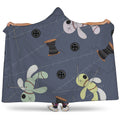 Cartoon Voodoo Doll Print Hooded Blanket