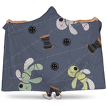 Cartoon Voodoo Doll Print Hooded Blanket