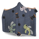 Cartoon Voodoo Doll Print Hooded Blanket