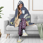 Cartoon Voodoo Doll Print Hooded Blanket