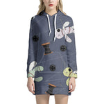 Cartoon Voodoo Doll Print Hoodie Dress