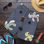Cartoon Voodoo Doll Print Men's Shorts