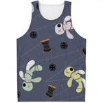 Cartoon Voodoo Doll Print Men's Tank Top