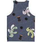 Cartoon Voodoo Doll Print Men's Tank Top