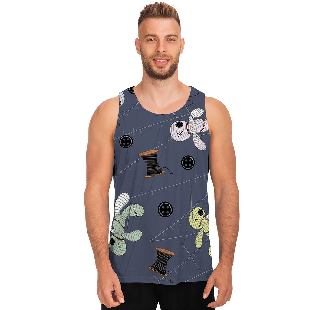 Cartoon Voodoo Doll Print Men's Tank Top