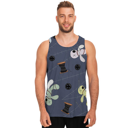 Cartoon Voodoo Doll Print Men's Tank Top
