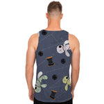 Cartoon Voodoo Doll Print Men's Tank Top