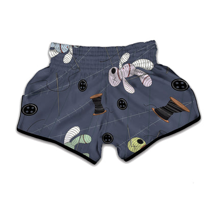 Cartoon Voodoo Doll Print Muay Thai Boxing Shorts